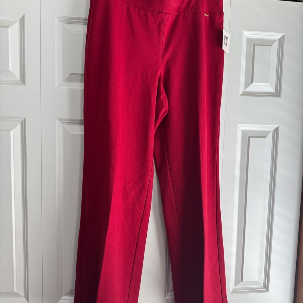 Anne Klein Wide Leg Red Trousers